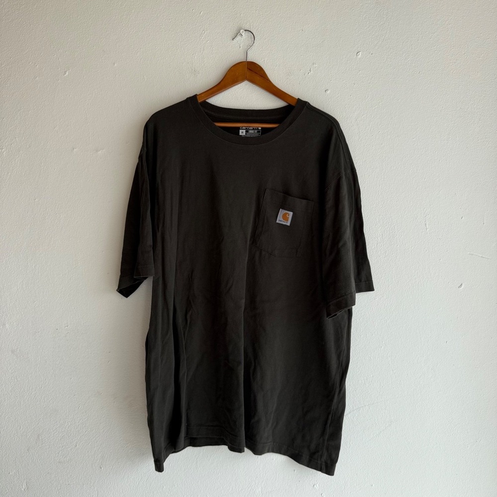 Carhartt K87 Pocket T Shirt Black XL Loose Fit Short Sleeve Workwear